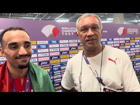 Isaac Nader after stunning 1500m gold at 2025 Worlds Championships