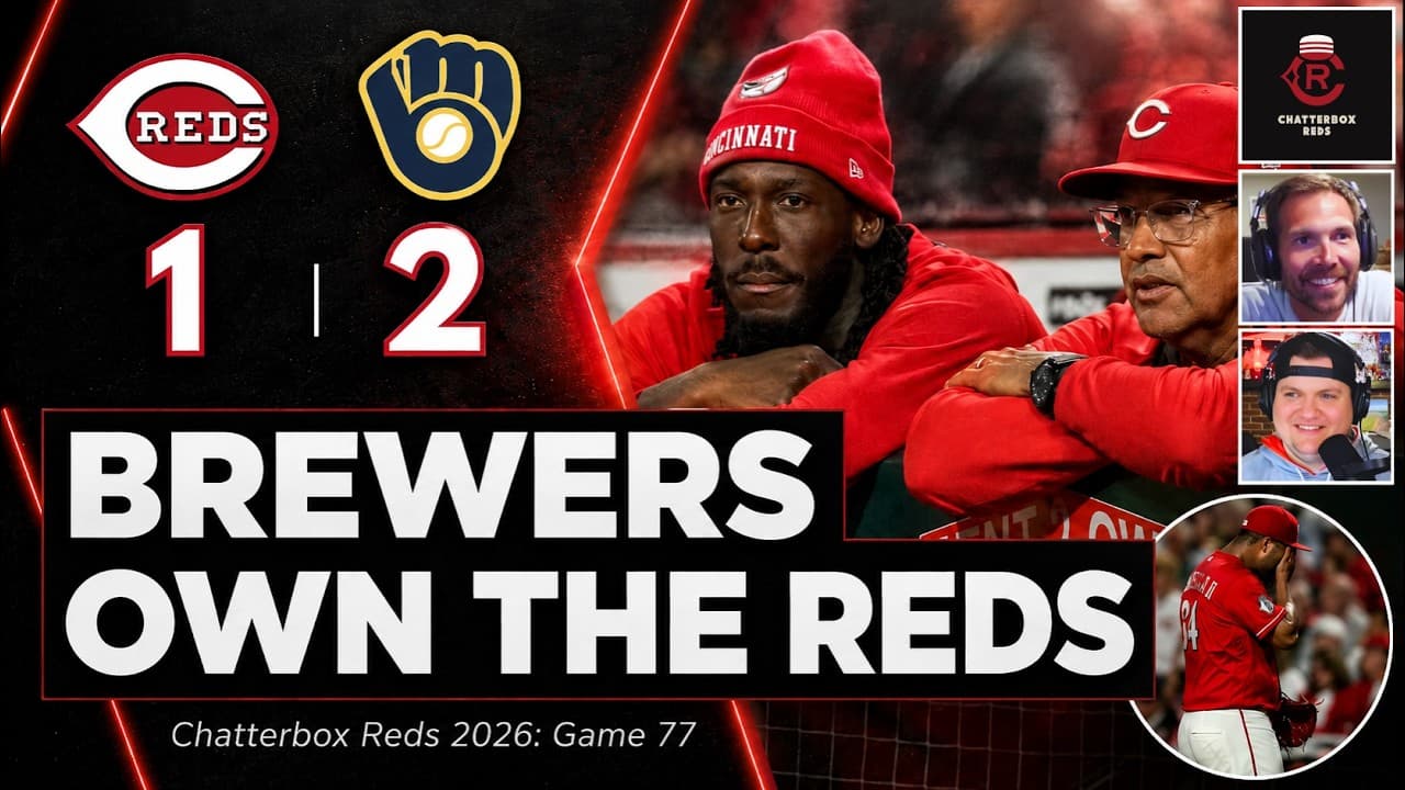Cincinnati Reds ONLY GET 2 HITS IN 10 INNINGS vs Milwaukee Brewers 🤬 | MLB Recap, Podcast Highlights