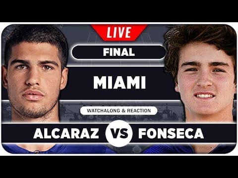 ALCARAZ vs FONSECA • Miami 2025 Exhibition • LIVE Tennis Watchalong