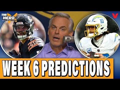 Colin Cowherd’s NFL Week 6 Predictions: Bears-Commanders, Chargers-Dolphins | THE HERD Blazin' 5