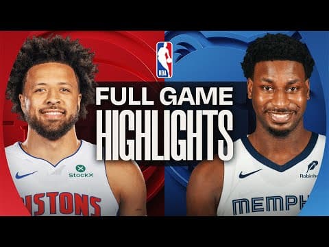 PISTONS at GRIZZLIES | FULL GAME HIGHLIGHTS | November 3, 2025