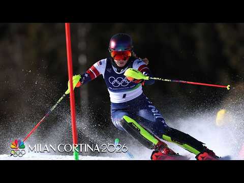 Team USA's Mikaela Shiffrin earns storybook Milan Cortina conclusion in slalom Run 2 | NBC Sports
