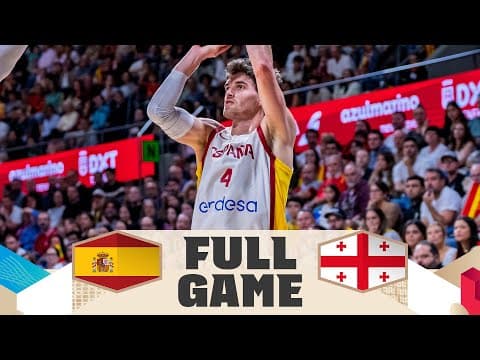 Spain v Georgia | Full Basketball Game | FIBA Basketball World Cup 2027 European Qualifiers
