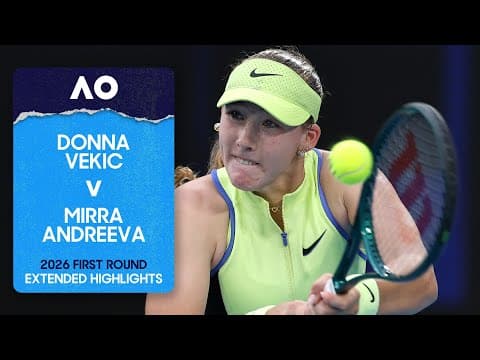 Donna Vekic v Mirra Andreeva Extended Highlights | Australian Open 2026 First Round