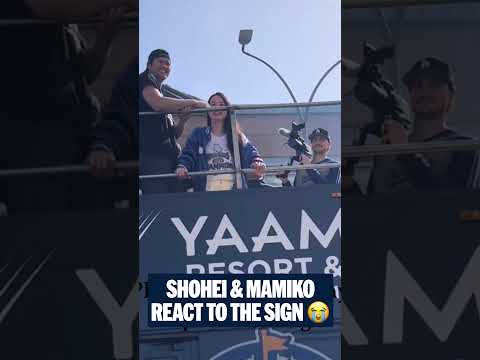 Mamiko's reaction to this sign was priceless and Shohei couldn't stop laughing 🤣