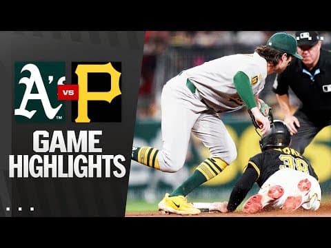Athletics vs. Pirates Game Highlights (9/20/25) | MLB Highlights