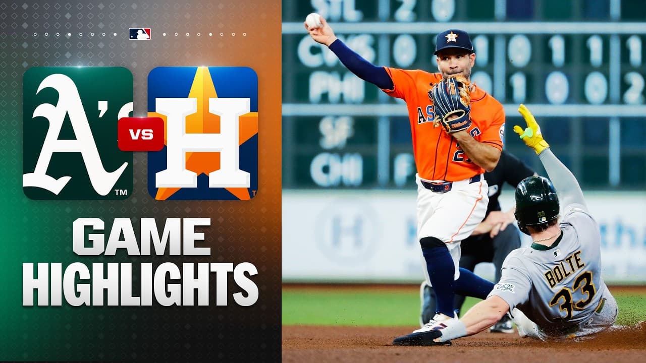 A's vs. Astros Game Highlights (6/5/26) | MLB Highlights
