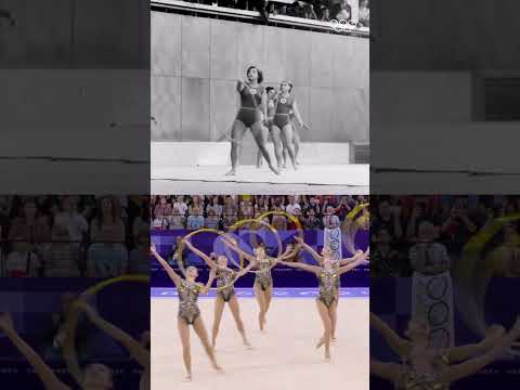 Same apparatus, different era. 😍 #Olympics #Gymnastics #Paris2024