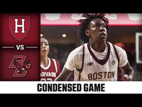Harvard vs Boston College Condensed Game | 2025-26 ACC Women's Basketball