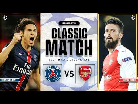 Cavani scores in FIRST minute | Giroud RED CARD | 2016/17 Champions League PSG vs Arsenal Highlights