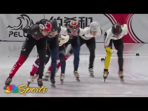 Canada's Courtney Sarault holds on to win women's 1500m at ISU Short Track World Tour | NBC Sports