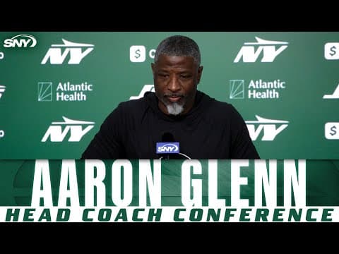 Aaron Glenn updates Justin Fields' injury status, Breece Hall's 1000-yards chase, playing Patriots