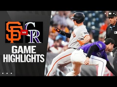 Giants vs. Rockies Game Highlights (9/3/25) | MLB Highlights