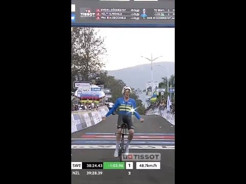 Jakob Soderqvist wins the u23 men's time trial world championship by OVER a minute! 🤯