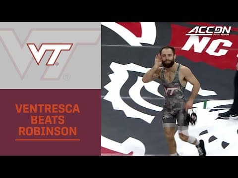 Virginia Tech's Eddie Ventresca Takes Down NC State's Vincent Robinson