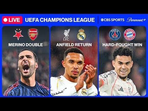 UEFA Champions League 24/7 ⭐ | MD4: Arsenal, Liverpool & MORE | Monday 11/17 | CBS Sports Golazo