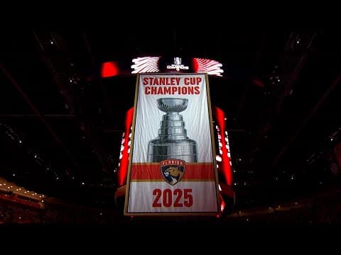 The Panthers raise the Banner! 🌴😻🏆