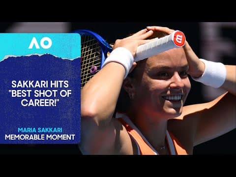 Maria Sakkari Hits "Best shot of career" | Australian Open 2026
