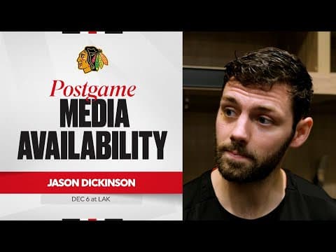 "We get to come back tomorrow and learn right away." | Jason Dickinson Postgame 12.6.25