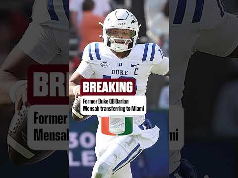 Former Duke QB Darian Mensah is transferring to Miami after visiting with the Hurricanes this week.