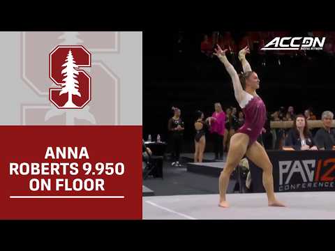 Stanford's Anna Roberts Takes 1st With 9.950 On Floor | 2026 ACC Gymnastics