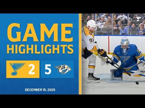 Game Highlights: Predators 5, Blues 2