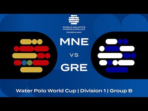 LIVE | Montenegro vs Greece | Water Polo World Cup 2023 | Group B