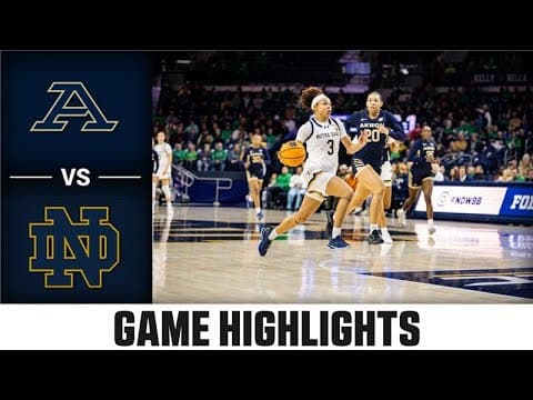 Akron vs. Notre Dame Match Highlights | 2025 ACC Womens's Basketball