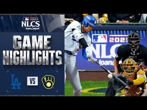 Dodgers vs. Brewers NLCS Game 2 Highlights (10/14/25) | MLB Highlights
