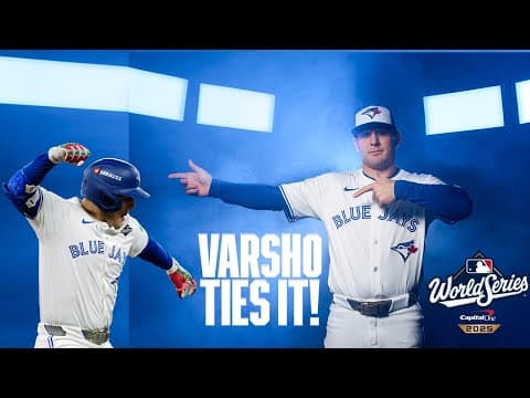 Daulton Varsho hits a GAME-TYING home run for the Blue Jays in Game 1 of the 2025 World Series! 💪