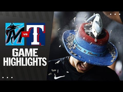 Marlins vs. Rangers Game Highlights (9/19/25) | MLB Highlights