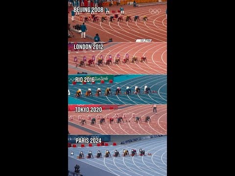 From #Beijing2008 to #Paris2024. 🏃  The 100m race at the Olympics is always iconic ✨