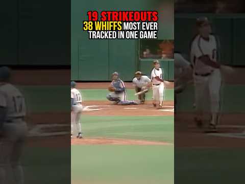 David Cone throwing Frisbees. 🥏19 Strikeouts. 38 Whiffs — the Most Ever Tracked in one game.