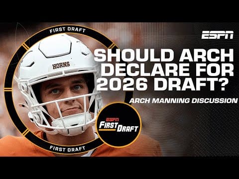 💥Mel Kiper says Arch Manning SHOULD NOT declare for 2026 NFL Draft💥 | First Draft🏈