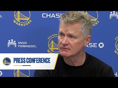 Steve Kerr Recaps Warriors Loss at Mavericks | Jan 22, 2026