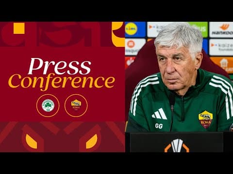 🟨 LIVE 🟥 LA CONFERENZA STAMPA DI GASPERINI E TSIMIKAS ALLA VIGILIA DI PANATHINAIKOS-ROMA