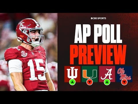 College Football Week 9 AP Top 25 PREVIEW: Indiana & Alabama rise, How far does Miami fall?