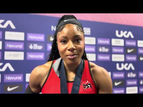 Amber Anning after 3rd place in 400m at UK Indoor Championships and will defend World Indoor title 