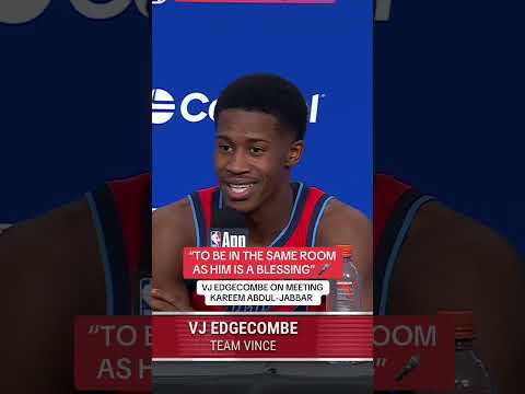 VJ Edgecombe touches on the impact meeting Kareem Abdul-Jabbar had on him 🎤