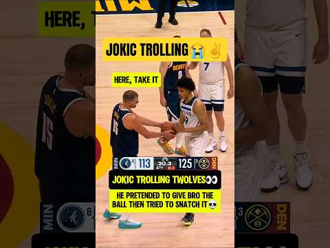 Jokic trying to TRICK BRO into a TURNOVER😮