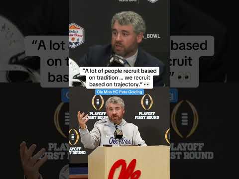 Ole Miss head coach Pete Golding with a word 👀