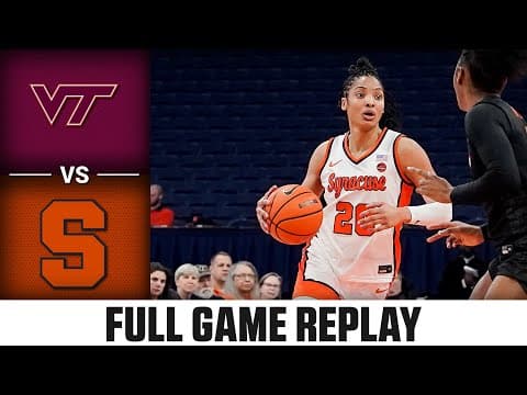 Virginia Tech vs. Syracuse Full Game Replay | 2025-26 ACC Women's Basketball