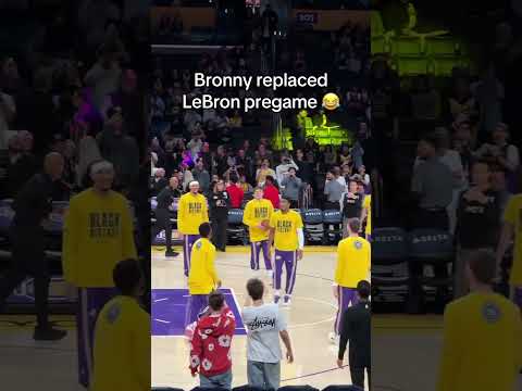 Bronny doing LeBron's pregame ritual with pops out 😂🔥