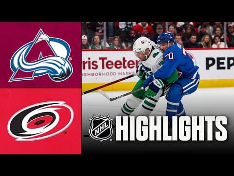Avalanche vs. Hurricanes | NHL Highlights | January 03, 2026