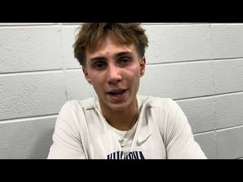 Marco Langon was not happy to finish 2nd in BU 5k (and lose an earring)