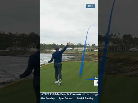 McIlroy goes OB and hits the rocks at Pebble🪨