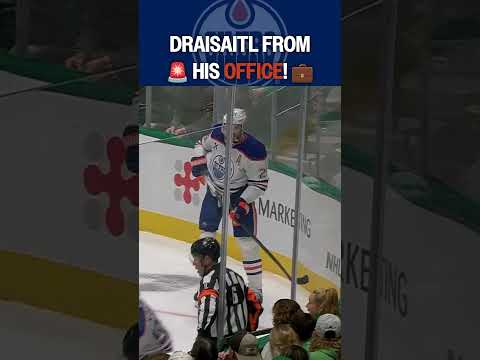 Draisaitl from BEHIND the GOAL LINE! 🤯