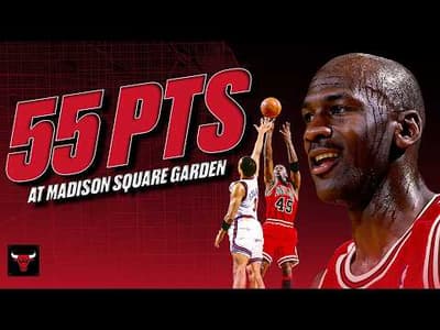 Michael Jordan scores 55 in fifth game back from retirement! | Double Nickel Game | March 28, 1995