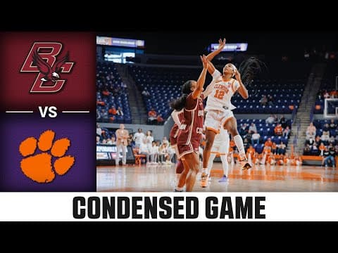 Boston College vs. Clemson Condensed Game | 2025-26 ACC Women's Basketball