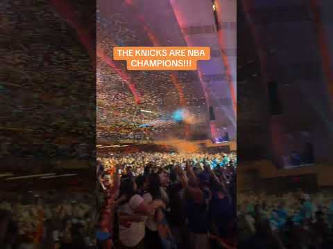 The scene at the Radio City watch party as the Knicks are crowned NBA champions!